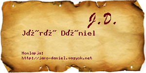 Járó Dániel névjegykártya
